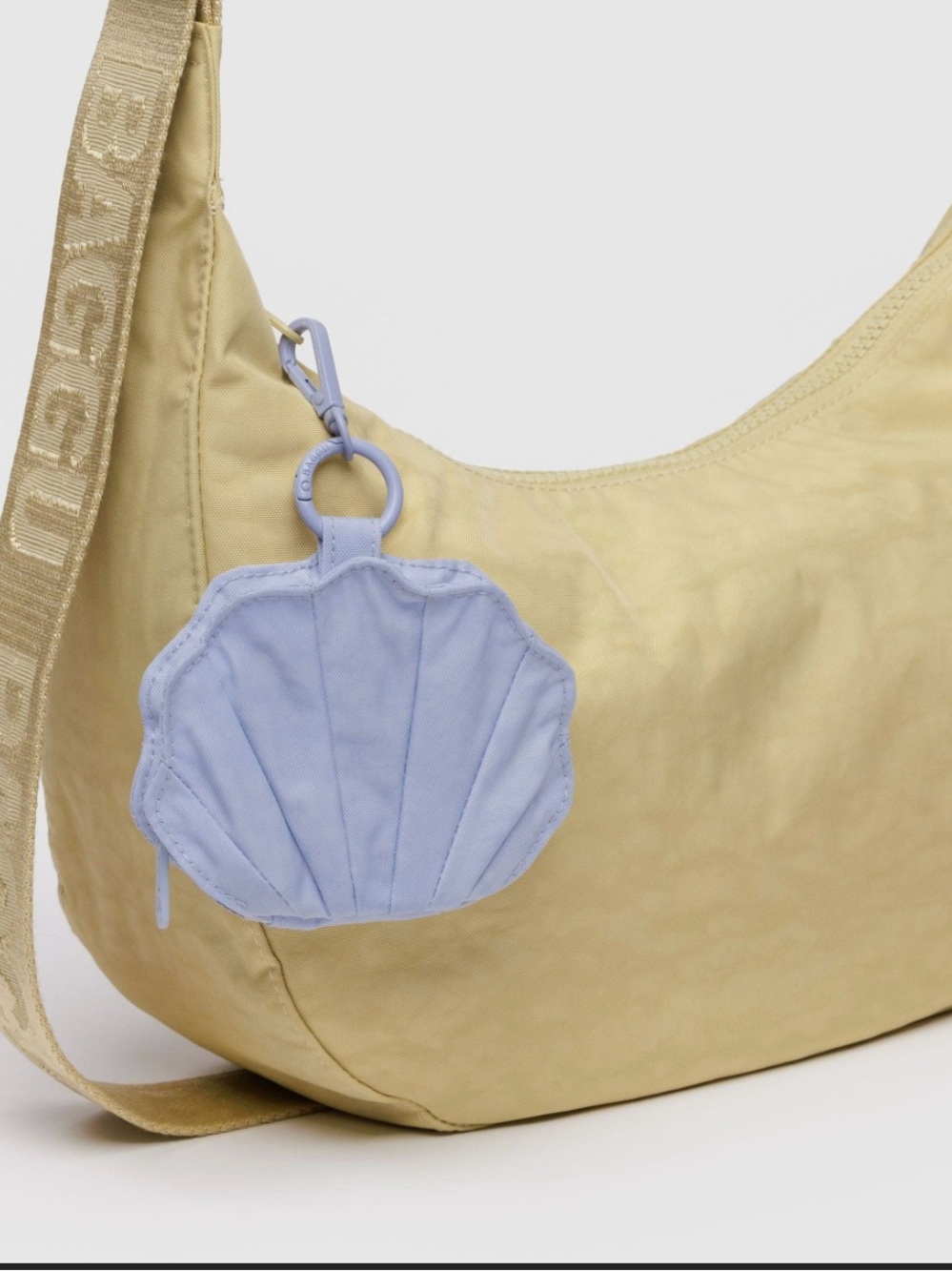 Lavender shell charm by BAGGU